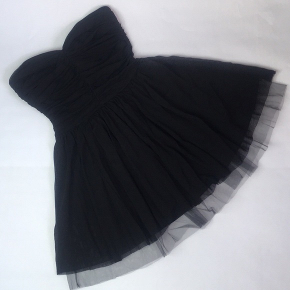 Tulle Strapless Black Dress Size M - Picture 1 of 2